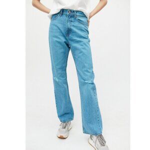 UO BDG Cowboy Straight Leg Jeans Turquoise High Waist Size 29
